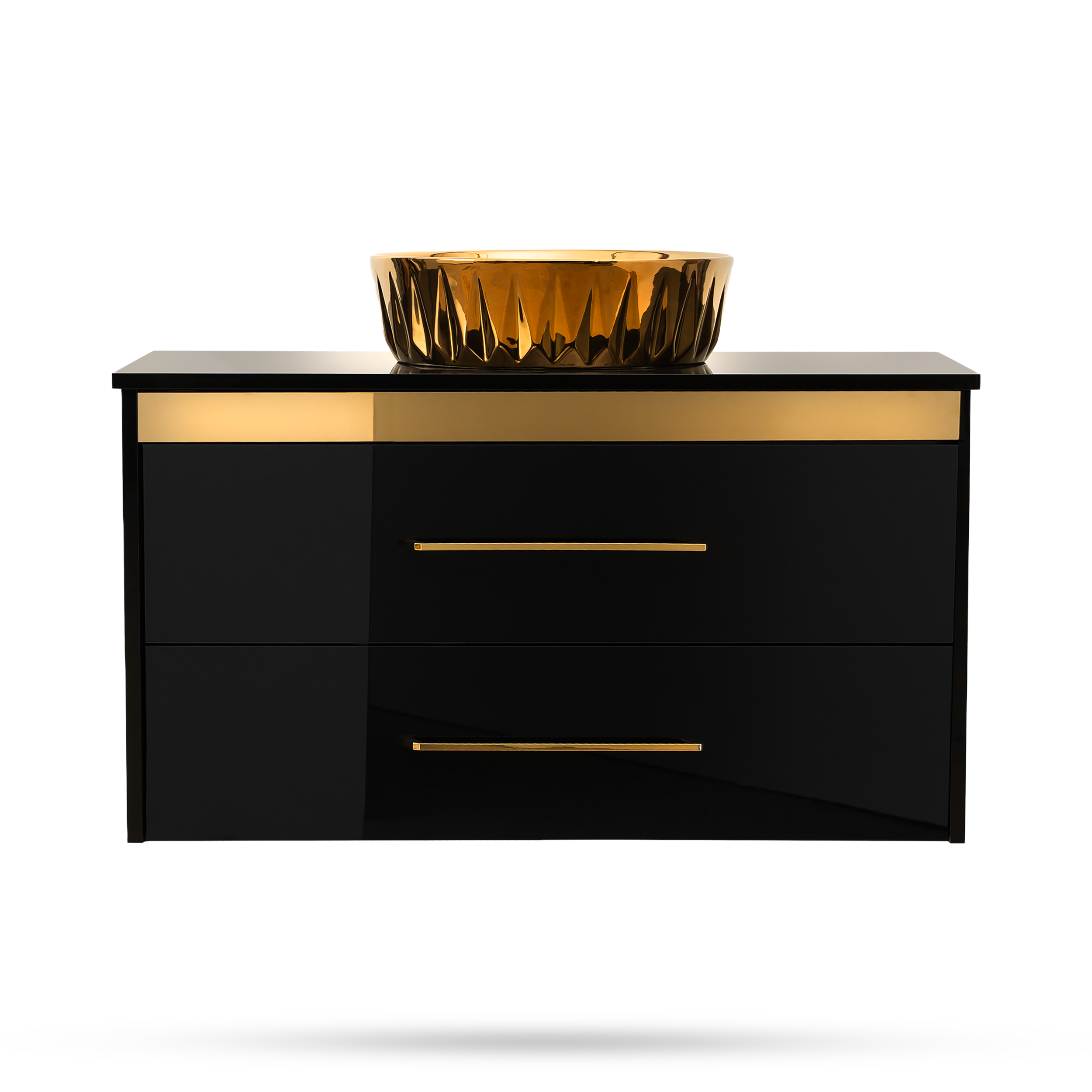 Szafka wisząca pod umywalkę NOWOŚĆ Akryl połysk czarny,biały - obrazek 2