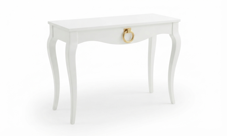 Konsola do przedpokoju glamour Venus IV 88x76,5 cm złota kołatka