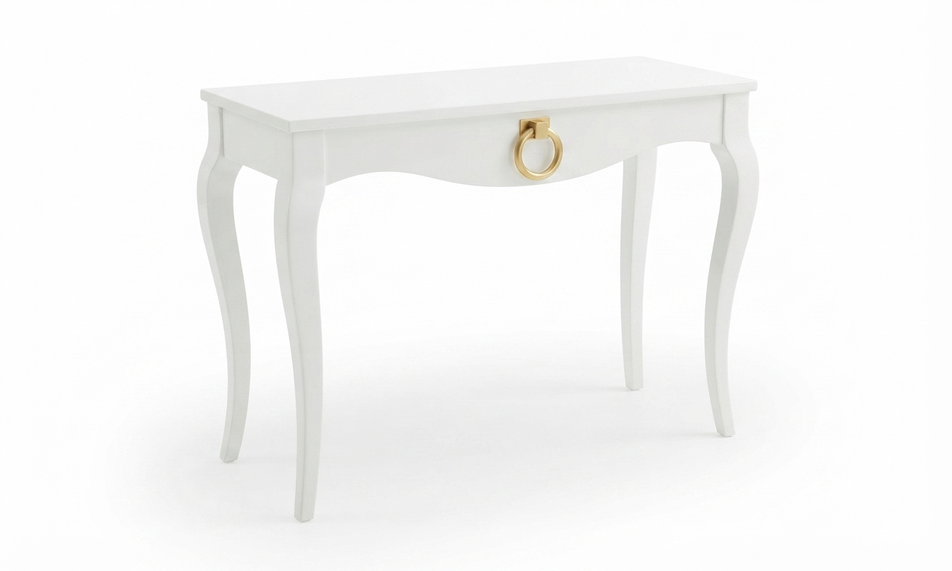 Konsola do przedpokoju glamour Venus IV 88x76,5 cm złota kołatka
